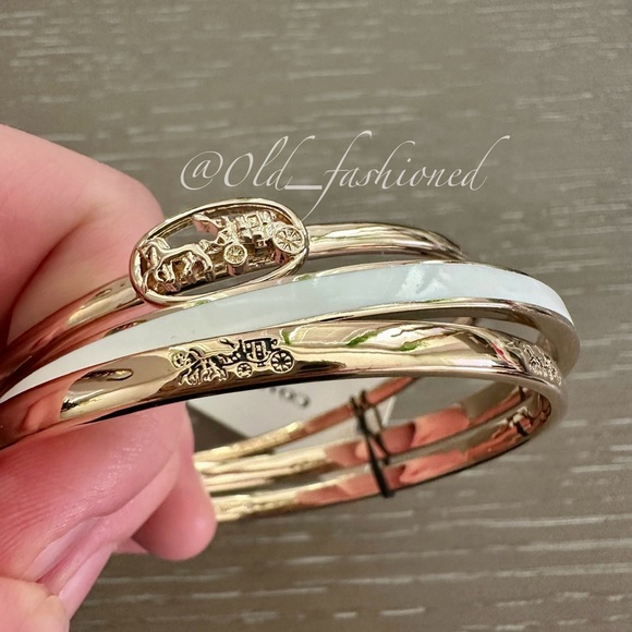 COACH Horse & Carriage Bangle Set of Three - Picture 4 of 8